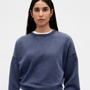 GAP Washed look Navy Crew Sweatshirt (M) and Pants Set (S)